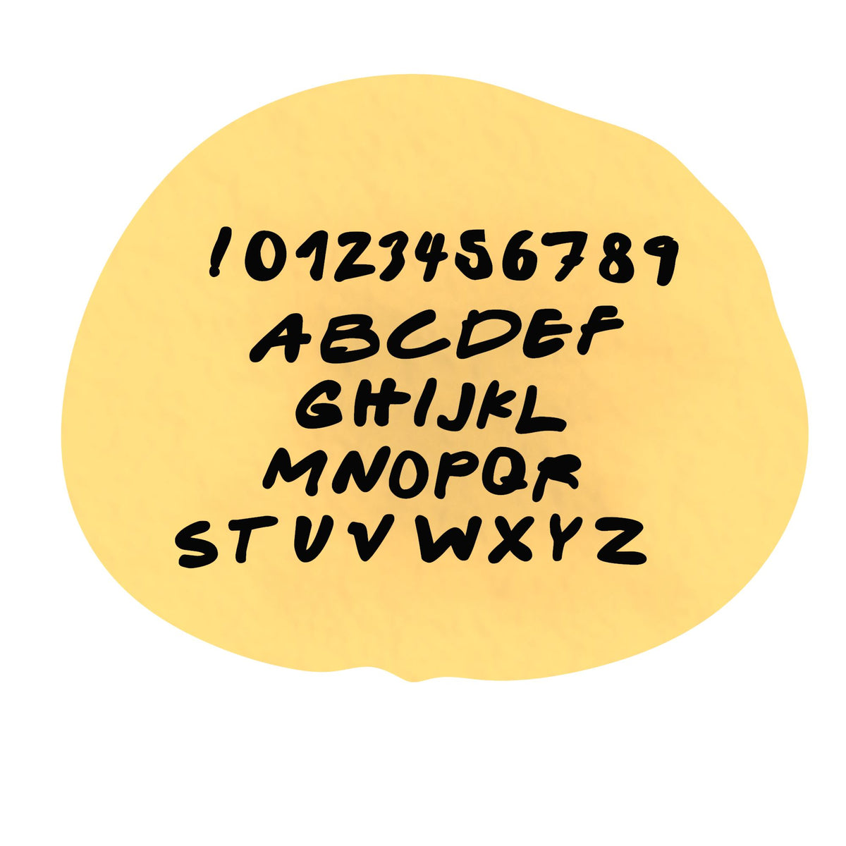 Friendly Font Letter Cookie Stamps Set Letters/ Numbers/ Shapes Cookie Cutter Lady 1.5in