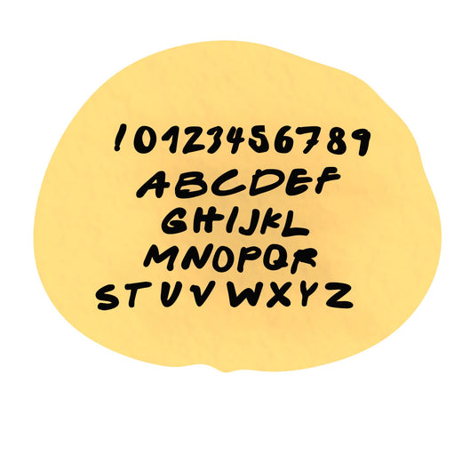 Friendly Font Letter Cookie Stamps Set Letters/ Numbers/ Shapes Cookie Cutter Lady 1.5in