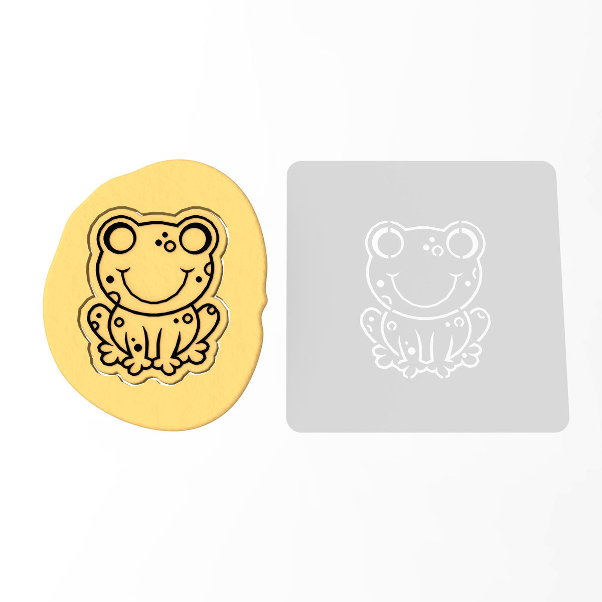 Frog Cookie Cutter | Stamp | Stencil #1