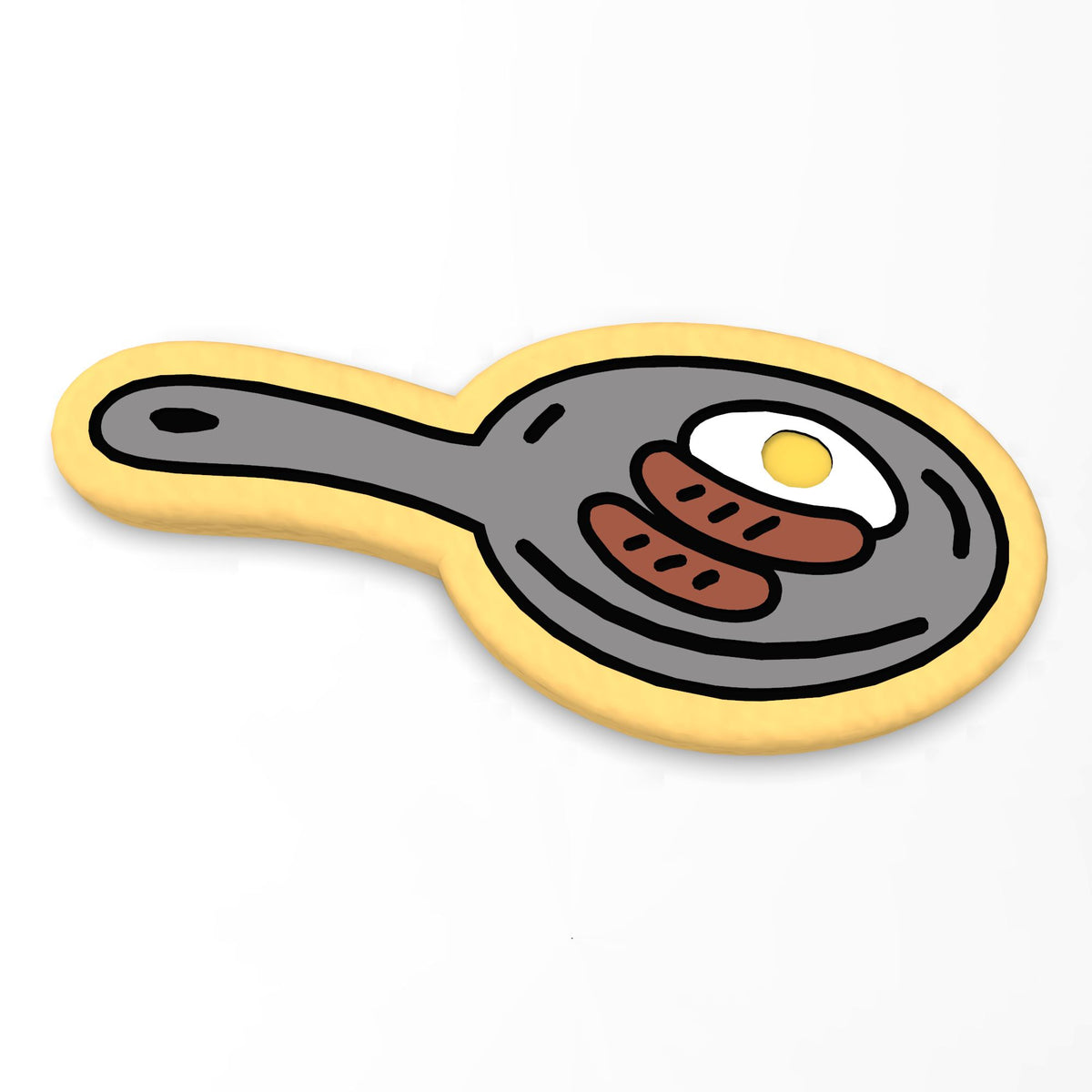 Frying Pan Cookie Cutter | Stamp | Stencil #1