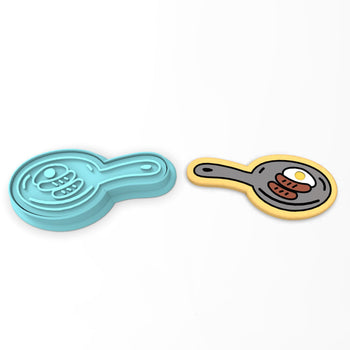 Frying Pan Cookie Cutter | Stamp | Stencil #1