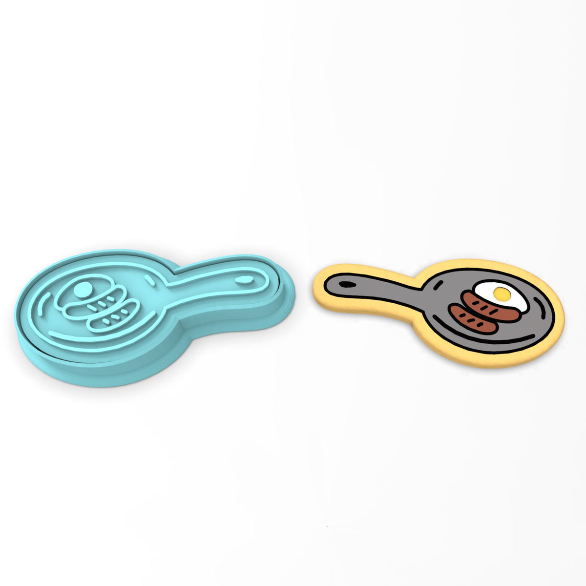 Frying Pan Cookie Cutter | Stamp | Stencil #1