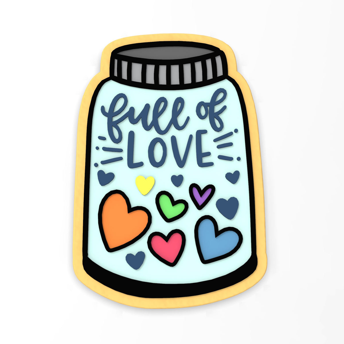 Full of Love Cookie Cutter | Stamp | Stencil #1