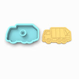 Garbage Truck Cookie Cutter | Stamp | Stencil #1