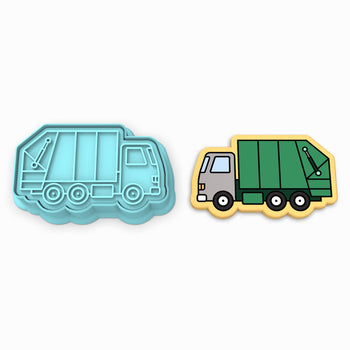 Garbage Truck Cookie Cutter | Stamp | Stencil #1