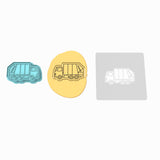 Garbage Truck Cookie Cutter | Stamp | Stencil #1