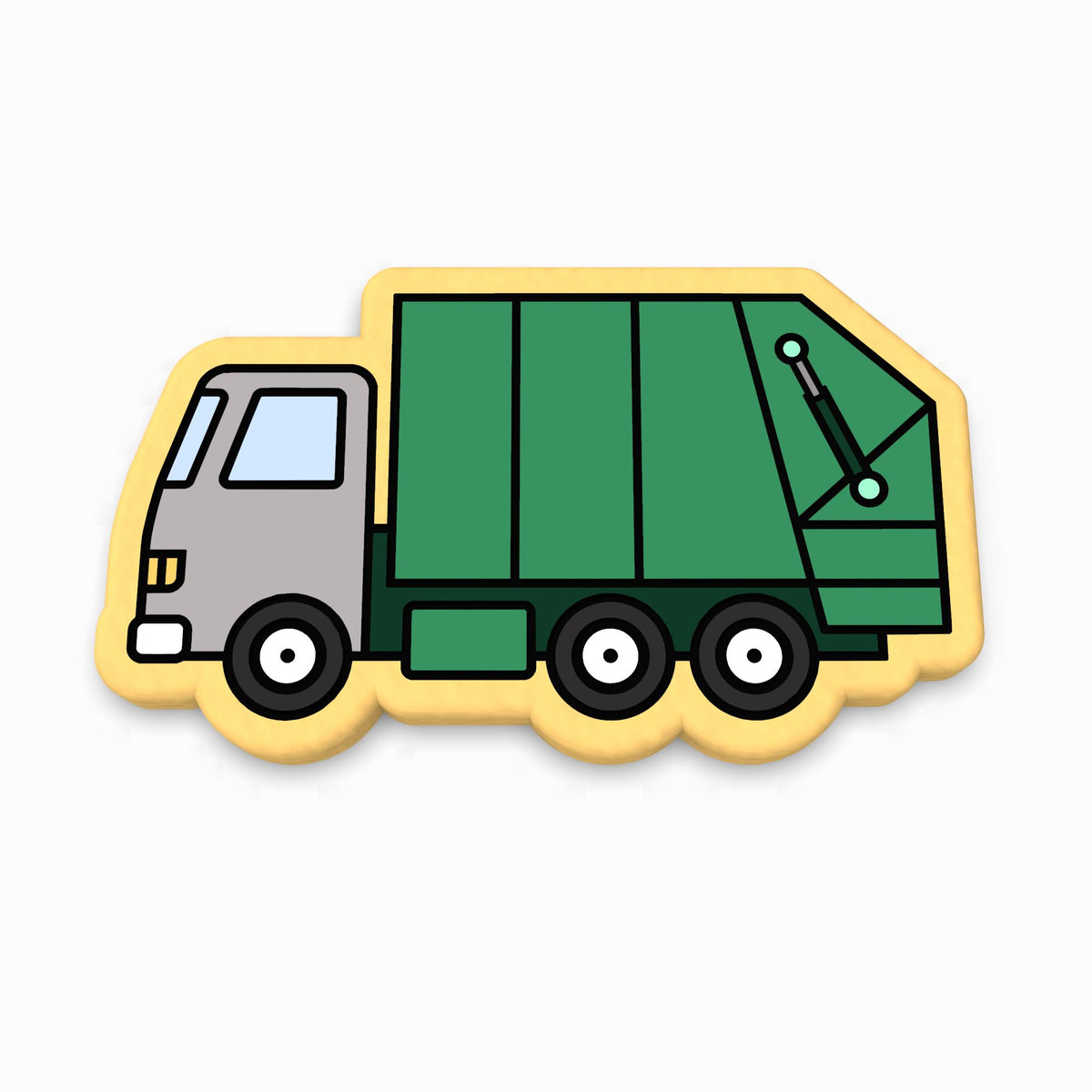 Garbage Truck Cookie Cutter | Stamp | Stencil #1