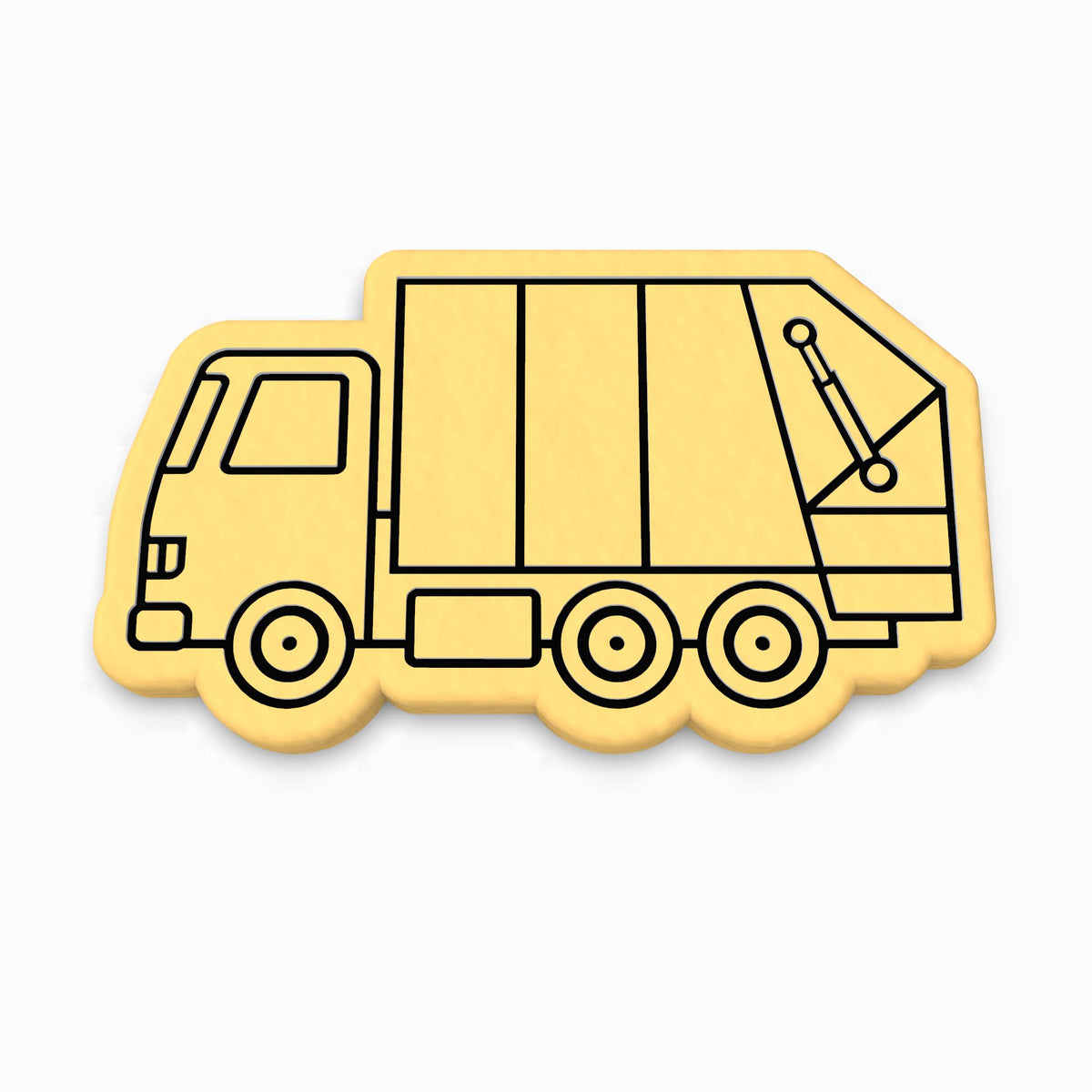 Garbage Truck Cookie Cutter | Stamp | Stencil #1