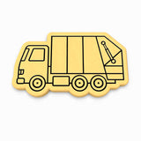 Garbage Truck Cookie Cutter | Stamp | Stencil #1