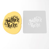 Gather Here Cookie Cutter | Stamp | Stencil #1 Halloween / Fall Cookie Cutter Lady 3 Inch Cupcake/Small Cookie Stamp Only Yes