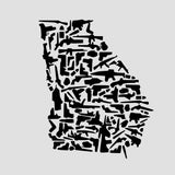 Georgia Guns Cookie Cutter | Stamp | Stencil #1 Boys/ Army / Outdoorsman Cookie Cutter Lady 2 Inch Small Cupcake Stencil Only No