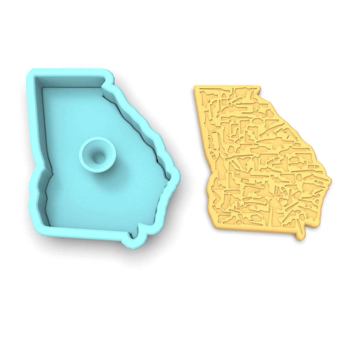 Georgia Guns Cookie Cutter | Stamp | Stencil #1 Boys/ Army / Outdoorsman Cookie Cutter Lady 