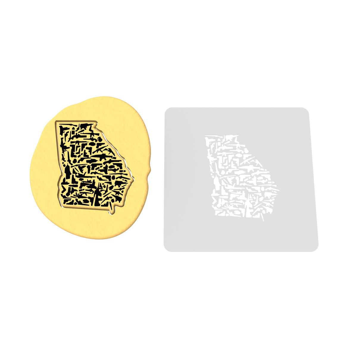 Georgia Guns Cookie Cutter | Stamp | Stencil #1 Boys/ Army / Outdoorsman Cookie Cutter Lady 2 Inch Small Cupcake Stamp Only Yes
