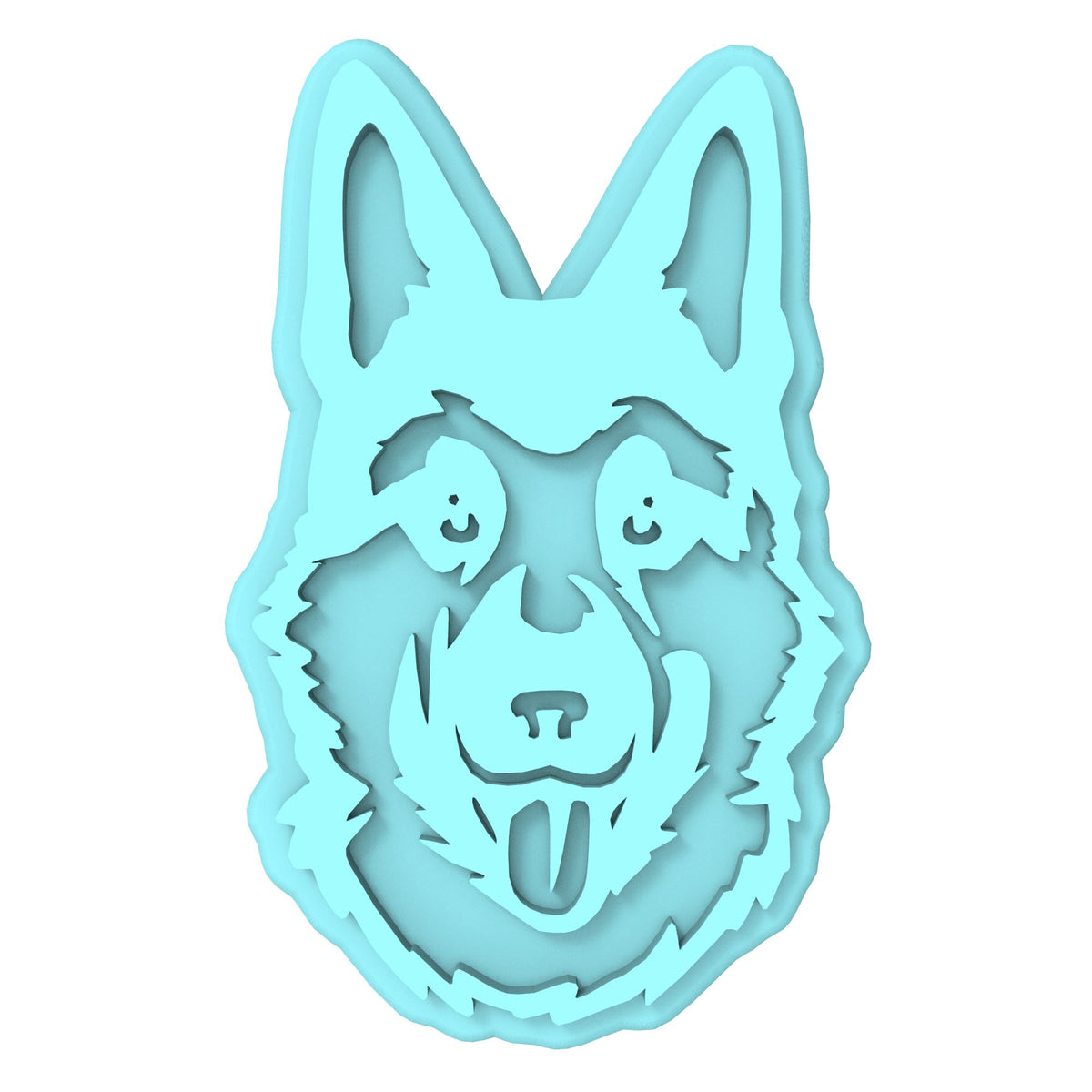 German Shepherd Cookie Cutter | Stamp | Stencil #1 Animals & Dinosaurs Cookie Cutter Lady MINI - 2 Inches (5cm) Stamp ONLY 