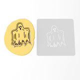 Ghost Cookie Cutter | Stamp | Stencil #1 Halloween / Fall Cookie Cutter Lady 3 Inch Cupcake/Small Cookie Stamp Only Yes