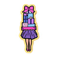Gift Girl Cookie Cutter | Stamp | Stencil #1