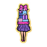 Gift Girl Cookie Cutter | Stamp | Stencil #1