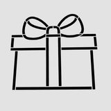 Gift Present Cookie Cutter | Stamp | Stencil #1