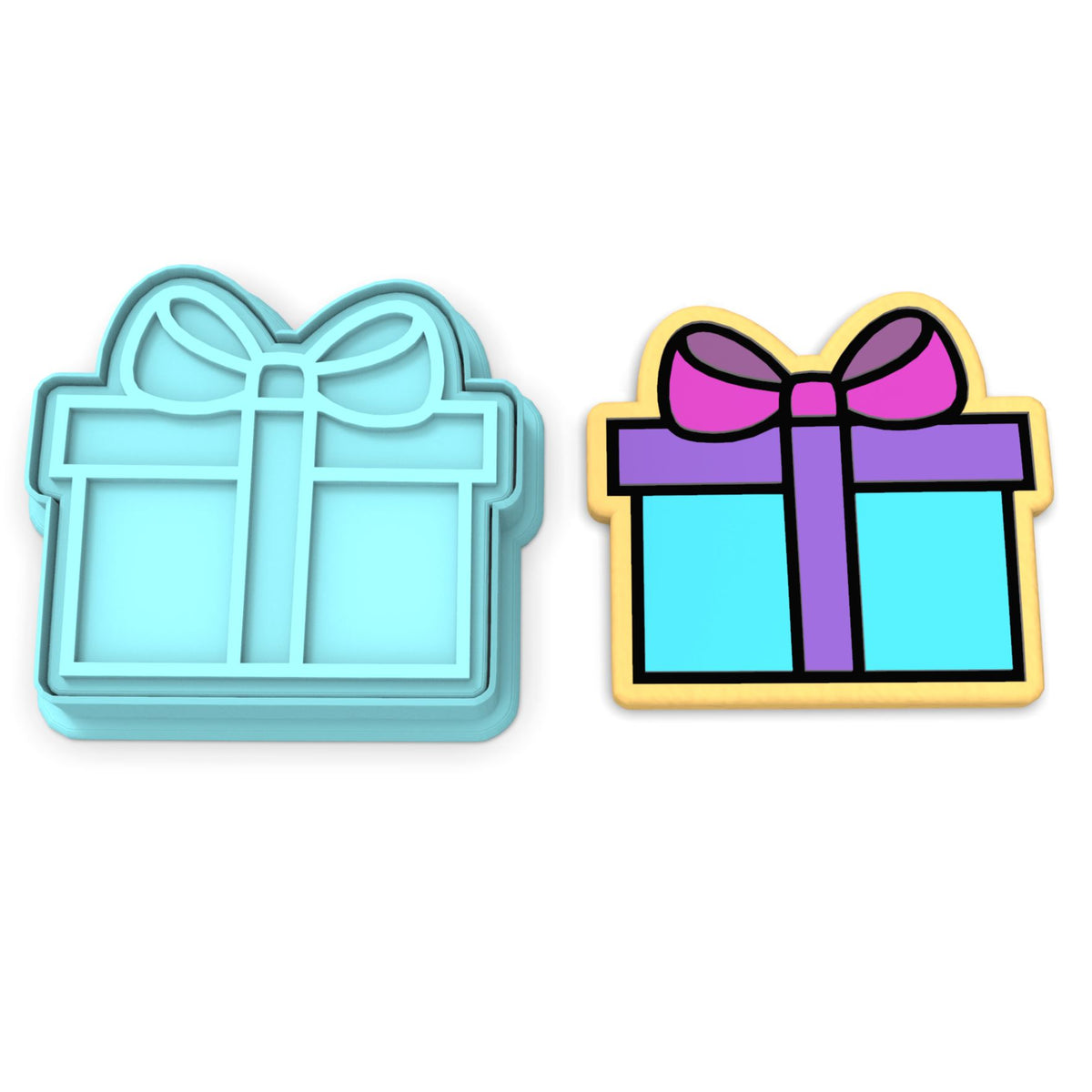 Gift Present Cookie Cutter | Stamp | Stencil #1