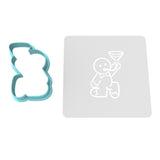 Gingerbread Beer Bong Cookie Cutter | Stamp | Stencil #1 Funny / Adult Cookie Cutter Lady MINI - 2 Inches (5cm) **BUNDLE** Cutter + Stencil 