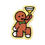 Gingerbread Beer Bong Cookie Cutter | Stamp | Stencil #1