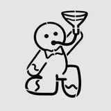 Gingerbread Beer Bong Cookie Cutter | Stamp | Stencil #1