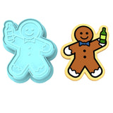 Gingerbread Beer Cookie Cutter | Stamp | Stencil #1