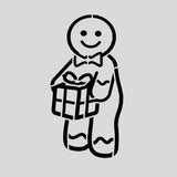 Gingerbread Dick in a Box Cookie Cutter | Stamp | Stencil #1