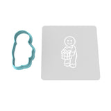 Gingerbread Dick in a Box Cookie Cutter | Stamp | Stencil #1 Xmas / Winter / NYE Cookie Cutter Lady MINI - 2 Inches (5cm) **BUNDLE** Cutter + Stencil 