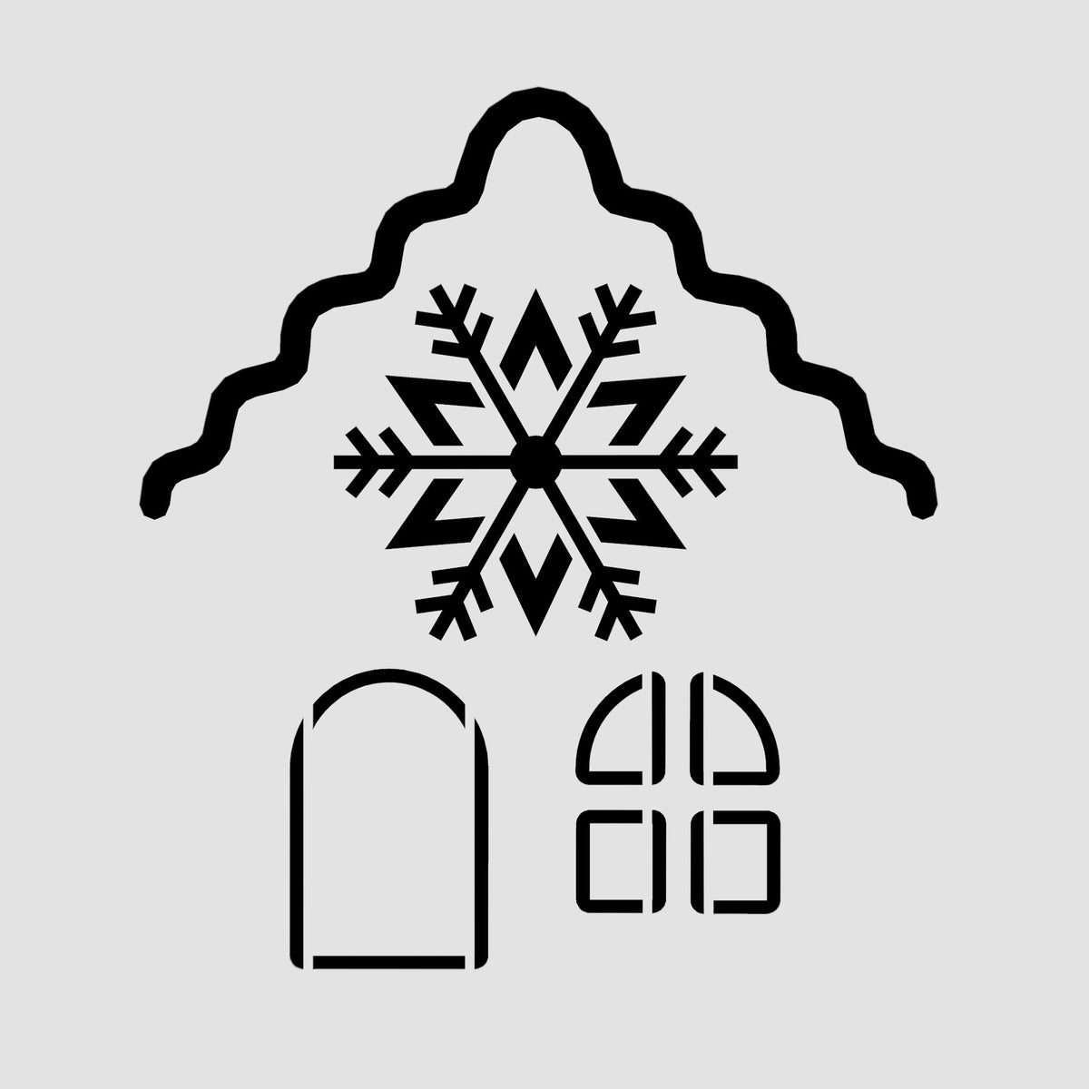 Gingerbread House Cheers Cookie Cutter | Stamp | Stencil #2
