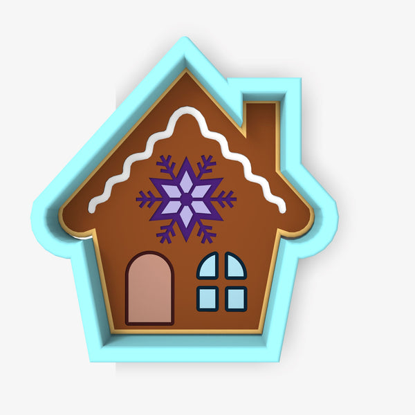 Gingerbread House Cheers Cookie Cutter | Stamp | Stencil #2