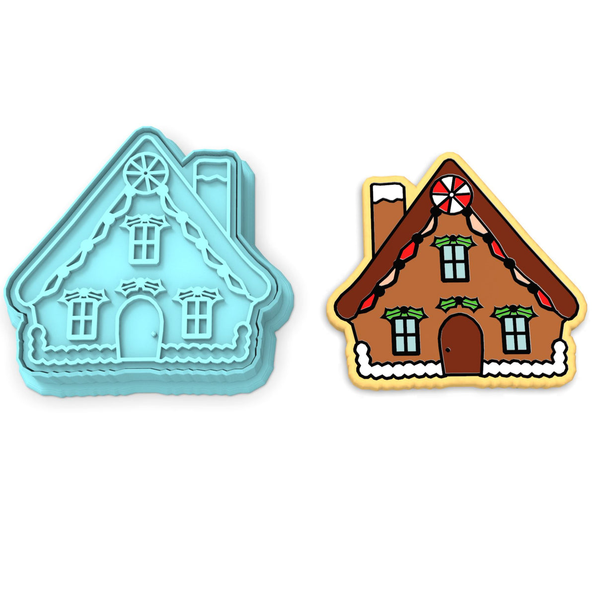 Gingerbread House Cookie Cutter + Imprint