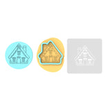 Gingerbread House Cookie Cutter + Imprint Xmas / Winter / NYE Cookie Cutter Lady 