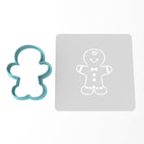 Gingerbread Man Cookie Cutter | Stamp | Stencil #1 Xmas / Winter / NYE Cookie Cutter Lady 2 Inch Small Cupcake Cutter Only Yes