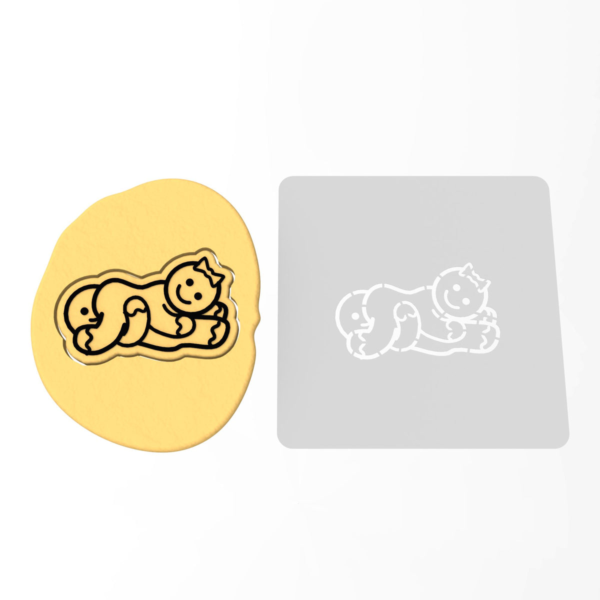 Gingerbread Sex 69 Cookie Cutter | Stamp | Stencil #1 Funny / Adult Cookie Cutter Lady MINI - 2 Inches (5cm) Stencil ONLY 