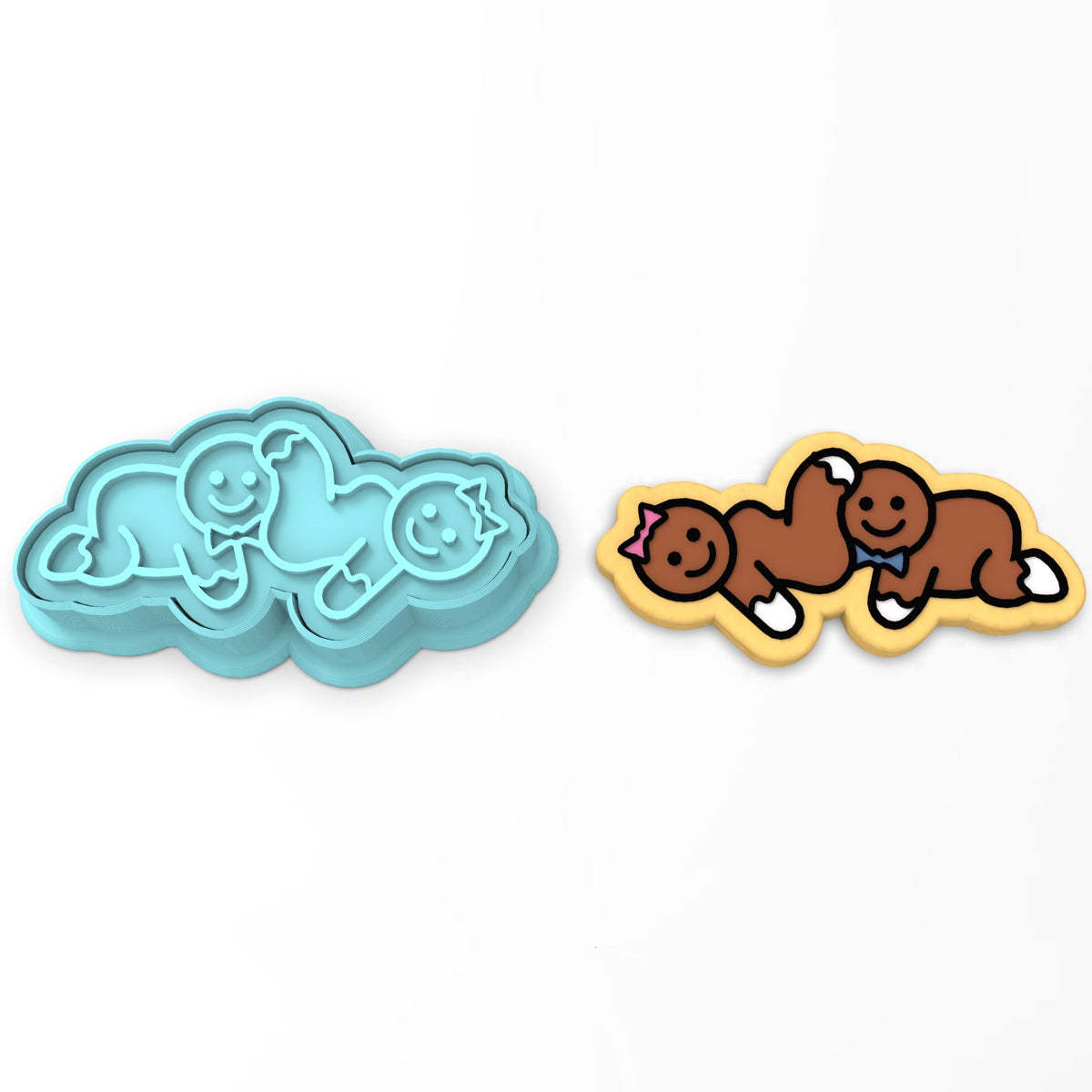 Gingerbread Sex Cunnilingus Cookie Cutter | Stamp | Stencil #2