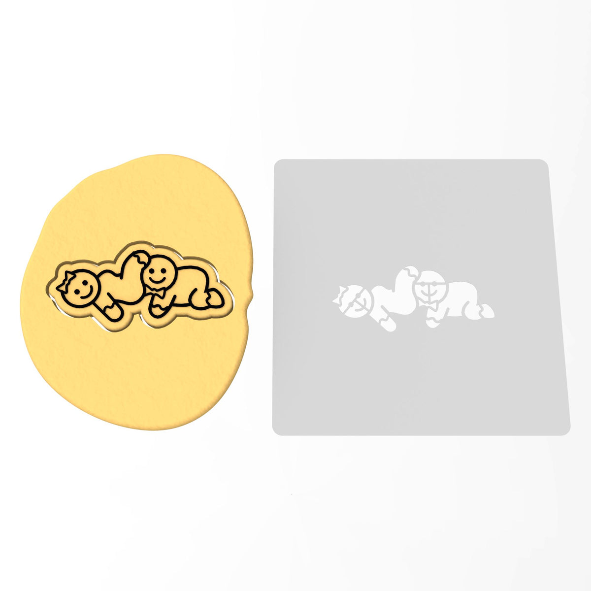 Gingerbread Sex Cunnilingus Cookie Cutter | Stamp | Stencil #2 Funny / Adult Cookie Cutter Lady MINI - 2 Inches (5cm) Stencil ONLY 