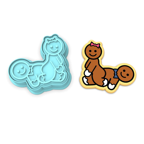Gingerbread Sex Reverse Cowgirl Cookie Cutter | Stamp | Stencil #1