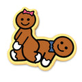 Gingerbread Sex Reverse Cowgirl Cookie Cutter | Stamp | Stencil #1