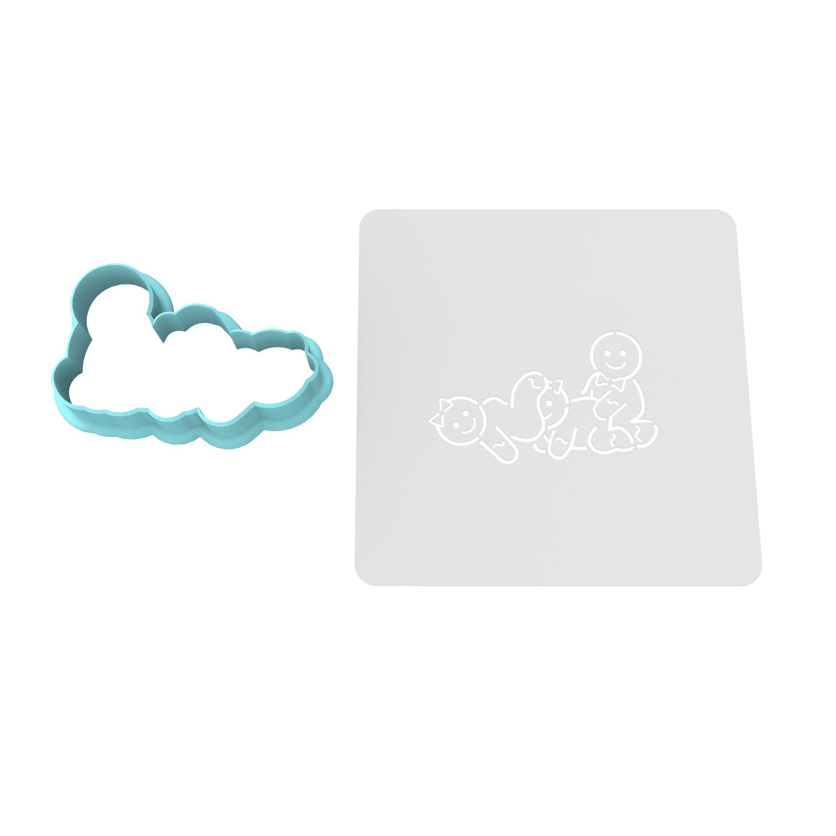 Gingerbread Sex Threesome Cookie Cutter | Stamp | Stencil #2 Xmas / Winter / NYE Cookie Cutter Lady 2 Inch Small Cupcake Cutter Only Yes