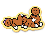 Gingerbread Sex Threesome Cookie Cutter | Stamp | Stencil #2 Xmas / Winter / NYE Cookie Cutter Lady 