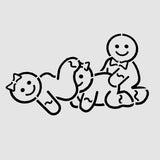 Gingerbread Sex Threesome Cookie Cutter | Stamp | Stencil #2 Xmas / Winter / NYE Cookie Cutter Lady 2 Inch Small Cupcake Stencil Only No