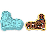 Gingerbread Sex Threesome Cookie Cutter | Stamp | Stencil #3