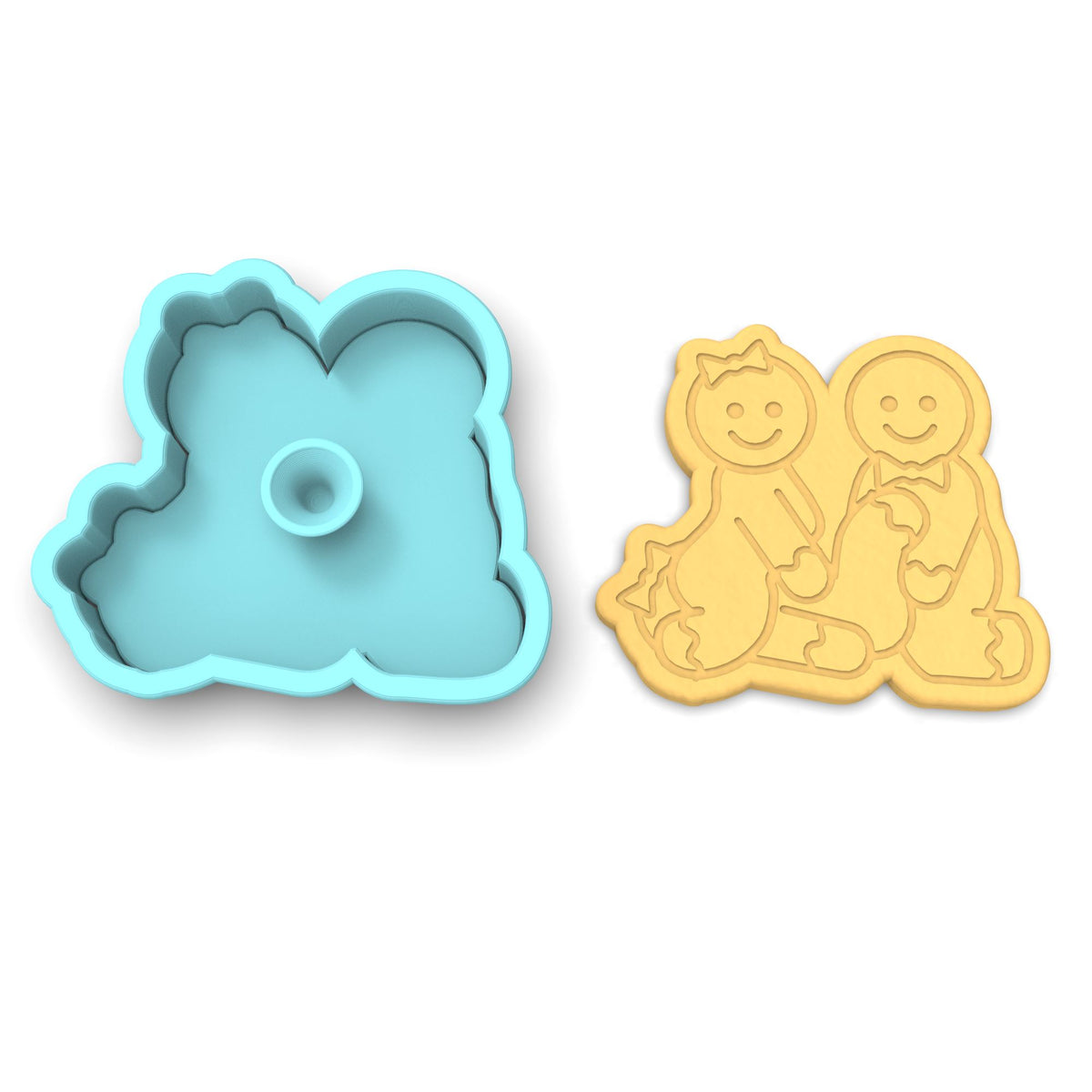 Gingerbread Sex Threesome Cookie Cutter | Stamp | Stencil #4 Xmas / Winter / NYE Cookie Cutter Lady 