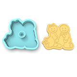 Gingerbread Sex Threesome Cookie Cutter | Stamp | Stencil #4 Xmas / Winter / NYE Cookie Cutter Lady 
