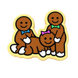 Gingerbread Sex Threesome Cookie Cutter | Stamp | Stencil #5