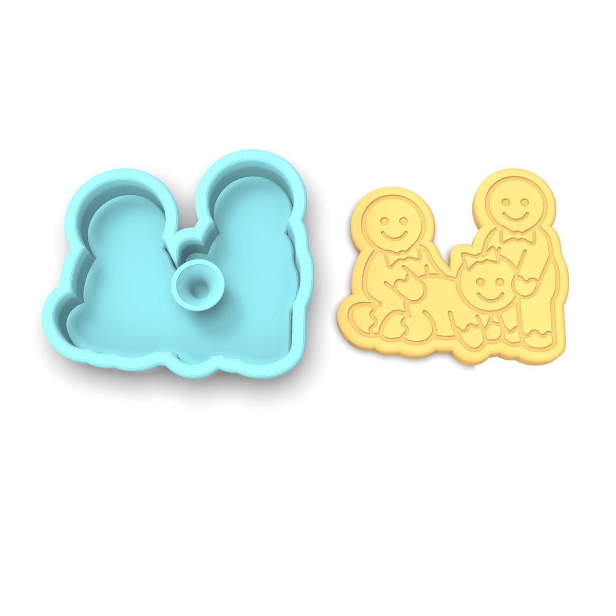 Gingerbread Sex Threesome Cookie Cutter | Stamp | Stencil #5