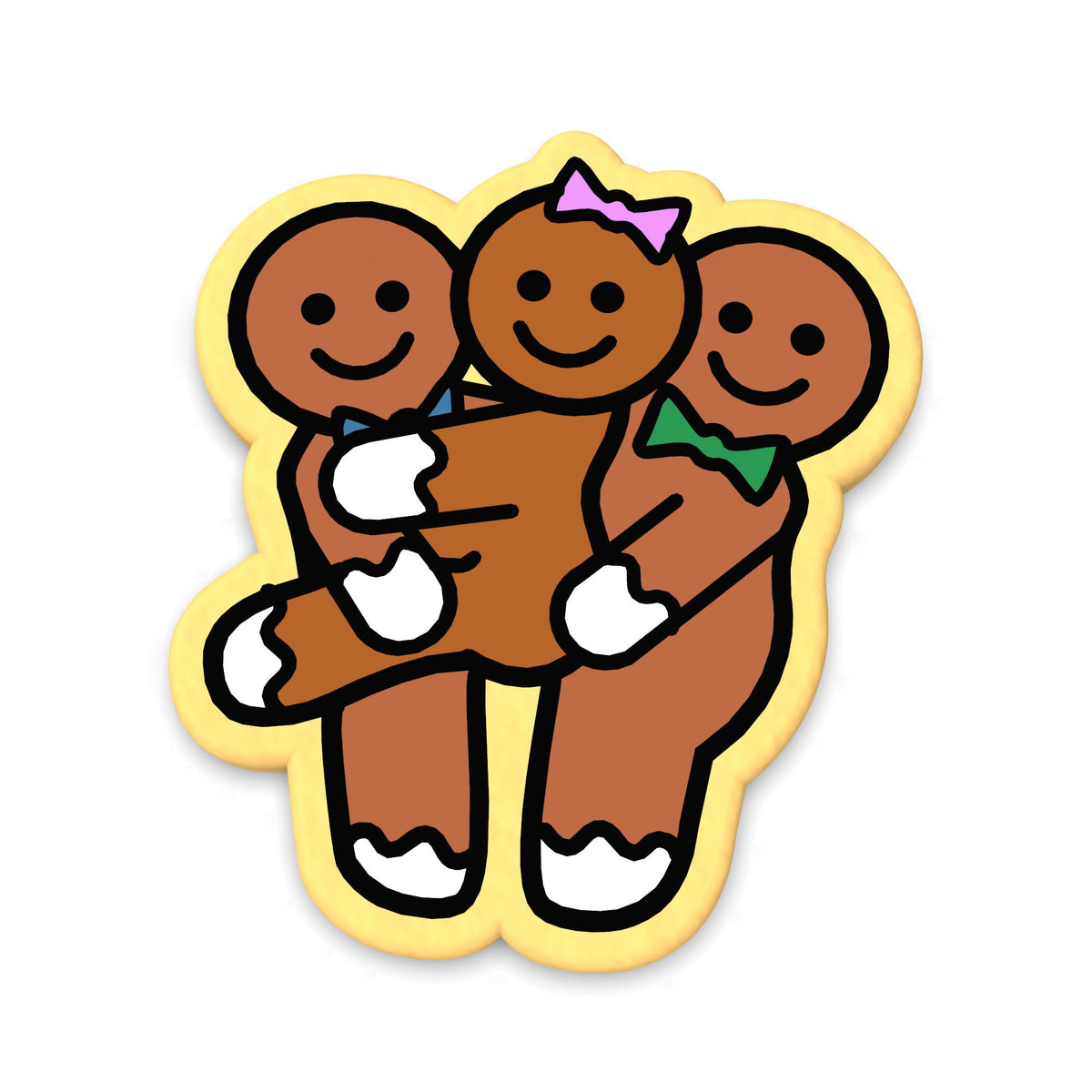 Gingerbread Sex Threesome Cookie Cutter | Stamp | Stencil #6
