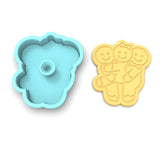 Gingerbread Sex Threesome Cookie Cutter | Stamp | Stencil #6