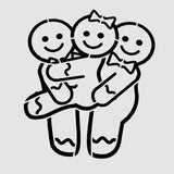 Gingerbread Sex Threesome Cookie Cutter | Stamp | Stencil #6